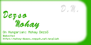 dezso mohay business card